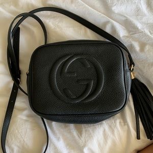 Authentic black Gucci disco bag crossbody
